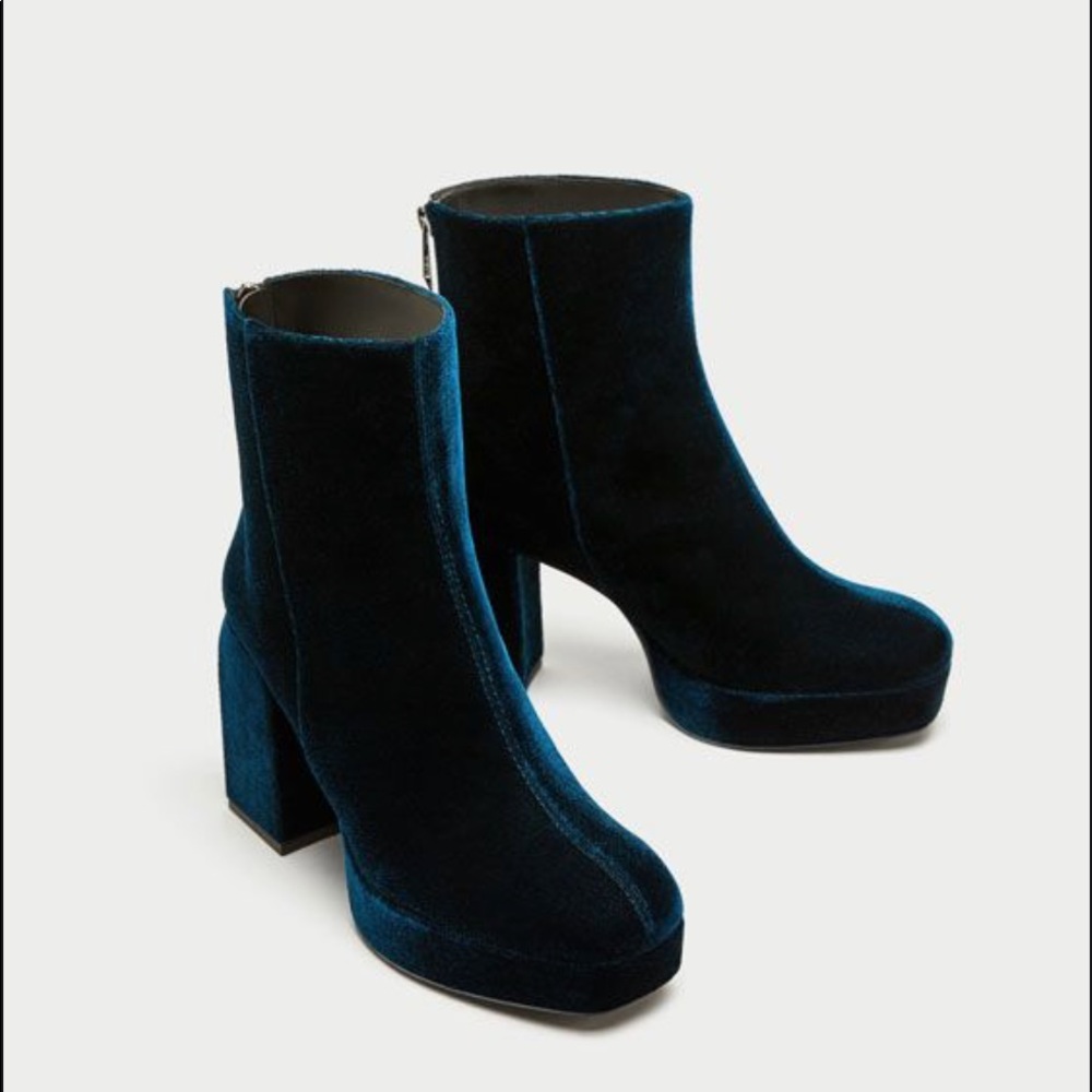 Zara Size 6.5 Platform Ankle Boots